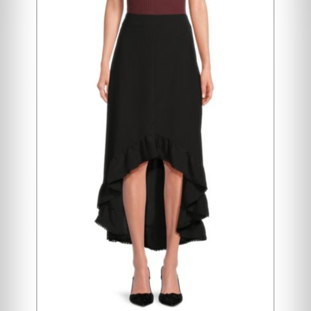 Area Stars Women's Kelli Ruffle High Low Skirt In Black